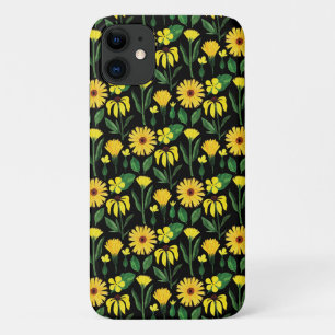 Case-Mate iPhone Case marguerite jaune sur noir