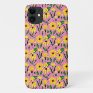 Case-Mate iPhone Case marguerite jaune sur rose