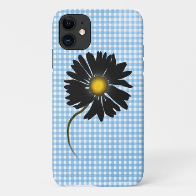 Coques Case-Mate iPhone marguerite noire sur en vichy (Dos)
