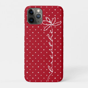 Case-Mate iPhone Case marguerite respirer le texte sur rouge avec des po