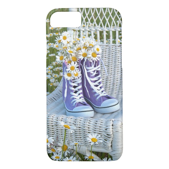 Coques Case-Mate iPhone Marguerites en basket violet (Dos)