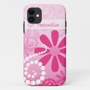 Coque iPhone 11 Marguerites roses mignonnes de jolies fleurs