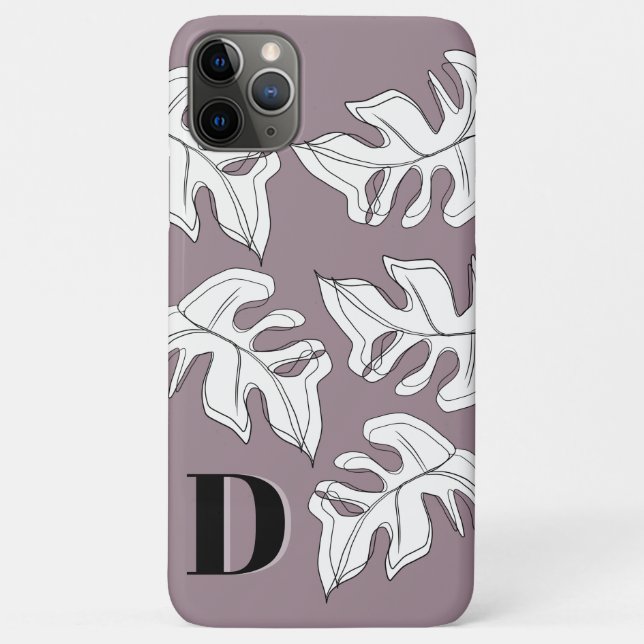 Coques Case-Mate iPhone Mariage botanique noir de Monstera (Dos)