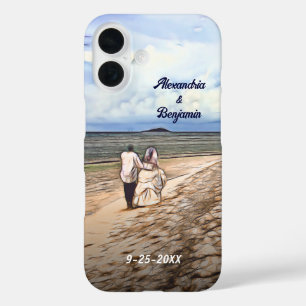 Coques iPhone 16 Mariage Couple photo nouvellement mariée Personnal