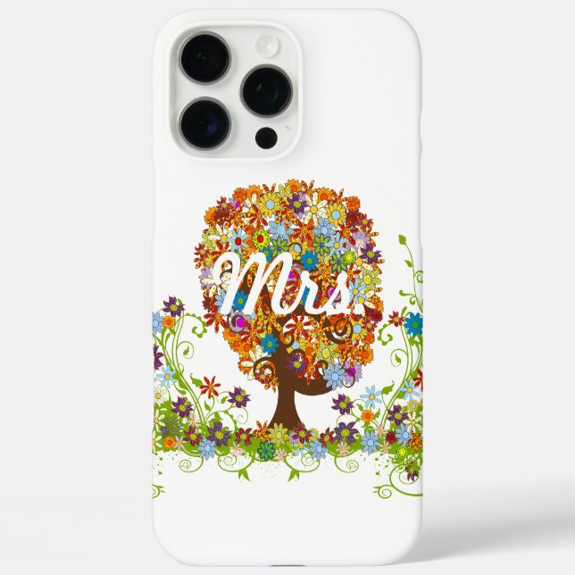 Coques Case-Mate iPhone Mariage d'arbre à fleurs lunaires (Verso)