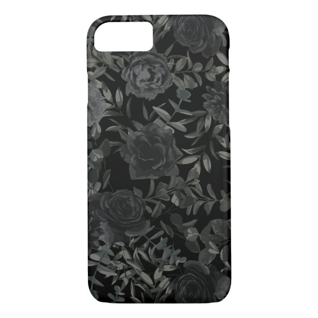 Coques Case-Mate iPhone Mariage gothique Rose noir blanc (Dos)