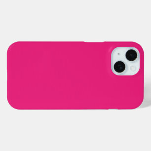 Coque Pour iPhone 15 Mariage Rose Chaud Invitation de couleur unie au