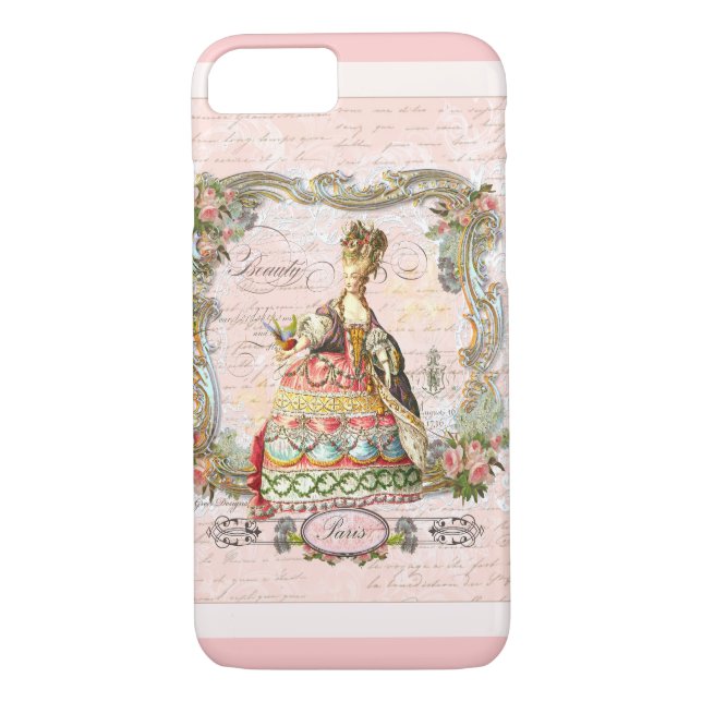 Coques Case-Mate iPhone Marie Antoinette en rose (Dos)