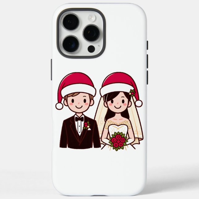 Coques Case-Mate iPhone Mariée et fille en esprit de Noël (Verso)