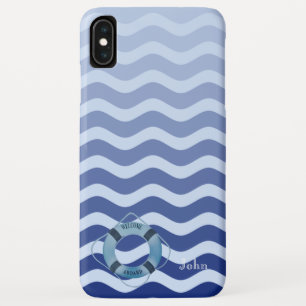 Case-Mate iPhone Case Marin nautique rayures de vagues bleu marine