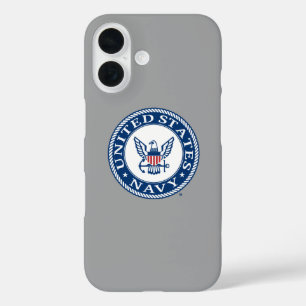 Coques iPhone 16 Marine américaine   Navy Alt Emblem