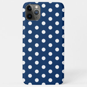 Case-Mate iPhone Case Marine bleu et blanc Pastel Polka Dot