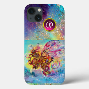 ETUI iPhone Case-Mate MARINE DRAGON ROSE PURPLE GEM STONE MONOGRAMME