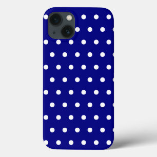 Coques Pour iPhone Marine et Pois blancs