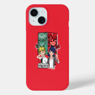 Coque Pour iPhone 15 Marinette comique miqueuse & Adrien Véritables Cou