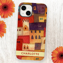 Coque Pour iPhone 14 Maroc Aquarelle personnalisée