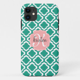 Etui iPhone Case-Mate Marocain turquoise élégant Quatrefoil personnali