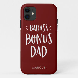 Case-Mate iPhone Case Maroon Bonus Dad Stepfather Personnalisé Stepdad