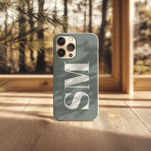 Case-Mate iPhone Case Marque initiale de Sage Élégant 