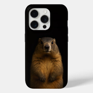 Coque iPhone 15 Pro Marron 4 Luxe iPhone 15 Pro Mate Marmotte Douce