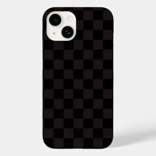 Coque Pour iPhone 14 Marron/Noir Luxueux À Carreaux