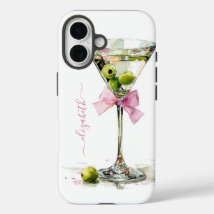 Coques iPhone 16 Martini Élégant Monogrammé