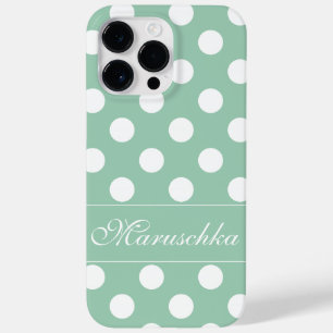 Coque Pour Pour iPhone 14 Pro Max Maruschka - Votre Nom Personnalisé, Grands Pois, 