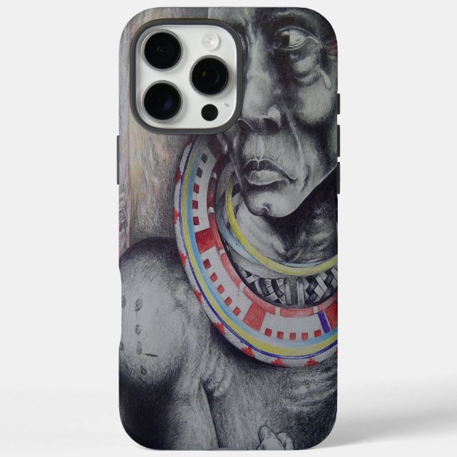 Coques Case-Mate iPhone Masaï Mère & Enfant avec Lion Art Imprimer/Graphiq (Verso)