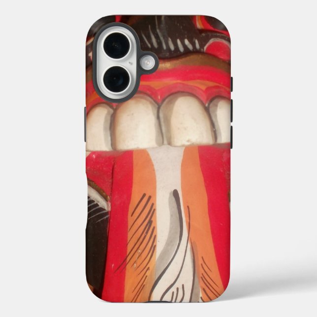 Coques Case-Mate iPhone Masque d'Halloween pour langue bizarre (Verso)