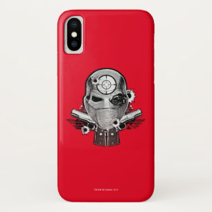 Coque iPhone X Masque du peloton Deadshot de suicide et art de