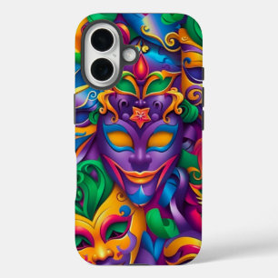 COQUES iPhone 16 MASQUE MARDI GRAS BRILLANT