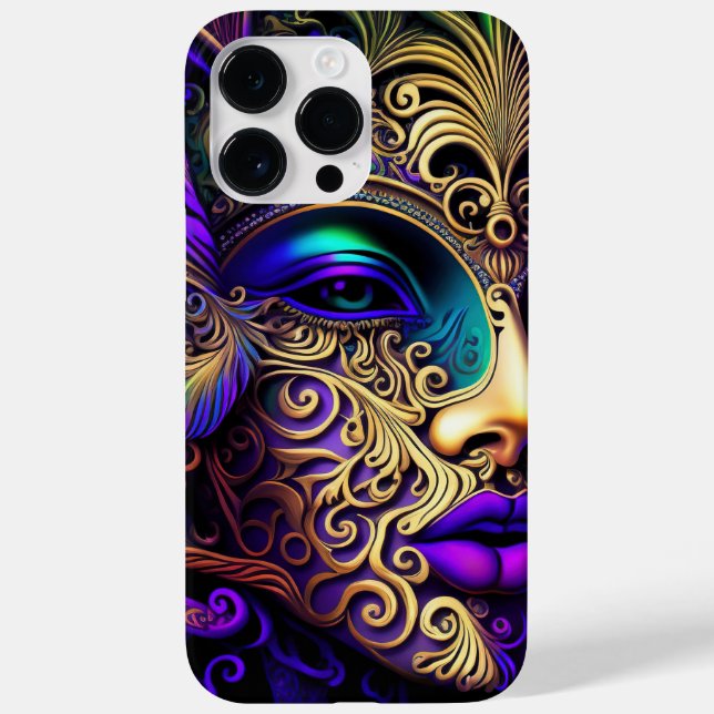 COQUES Case-Mate iPhone MASQUE MARDI GRAS DE COULEUR BRILLANTE (Verso)