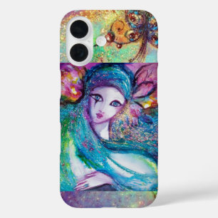 COQUES iPhone 16 MASQUÉRADE VÉNÉTIENNE /MASQUE EN BLEU