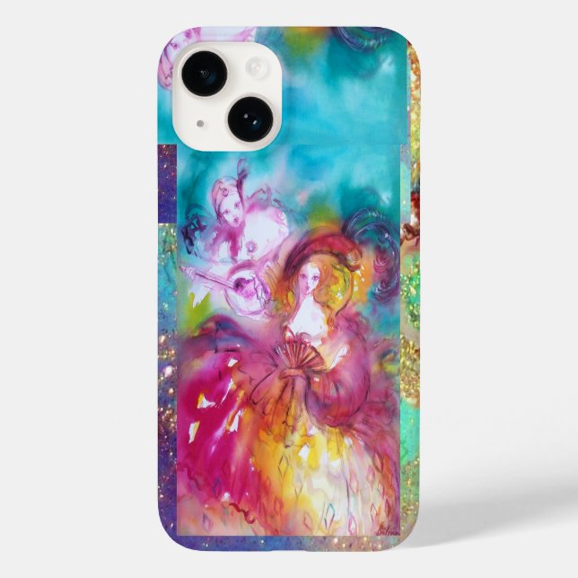 Coques Case-Mate iPhone MASQUÉRADE VÉNÉTIENNE / PIERROT ET ARLECCHINE Coqu (Verso)