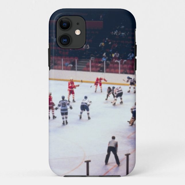 Coques Case-Mate iPhone Match vintage de hockey sur glace (Dos)