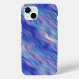 Coque iPhone 15 Mini Matin Glory Blue Wavy Texture