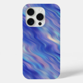 Coque iPhone 15 Pro Matin Glory Blue Wavy Texture