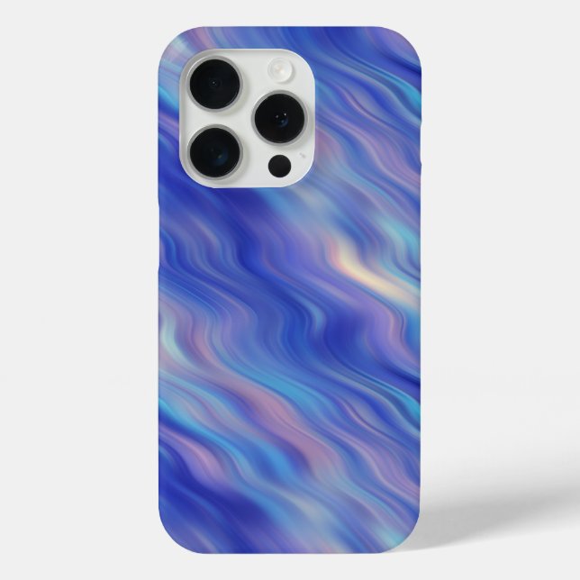 Coques Case-Mate iPhone Matin Glory Blue Wavy Texture (Verso)