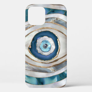Case-Mate iPhone Case Mauvais oeil Textiles et or
