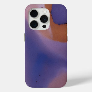 Coque iPhone 15 Pro « Mauve Mirage Flow » – Abstrait Rose Bleu Pêche