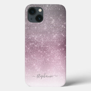Case-Mate iPhone Case Mauve Ombre Sparkle Parties scintillant Monogramme
