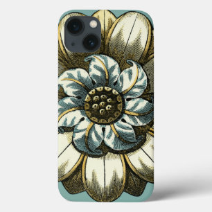 Coques Pour iPhone Médaillon floral fleuri sur l'arrière - plan