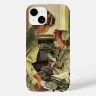 Coques Pour iPhone Médecine vintage, infirmières avec des nouveau-nés