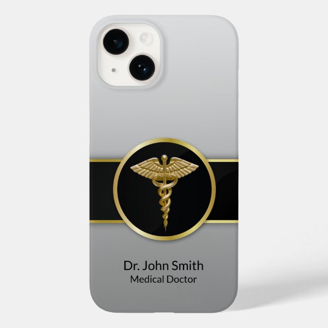 Coques Case-Mate iPhone Médicale Caduceus Gold Professional (Verso)