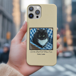 Coques iPhone 16 Pro Max Meilleur chat Maman toujours Photo personnalisée e