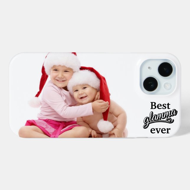 Coques Case-Mate iPhone Meilleur Glamma jamais photo horizontale noir/blan (Verso (horizontal))