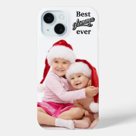 Coque Pour iPhone 15 Meilleur Glamma Jamais photo noir/blanc sur blanc