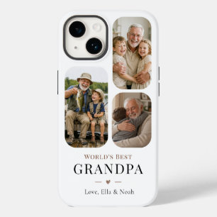 Coque Pour iPhone 14 Meilleur Grand-Père du Monde Moderne Trois Photos 