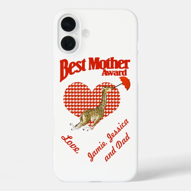 Coques Case-Mate iPhone Meilleur Mère Prix Keepsaké Giraffe Lover (Verso)