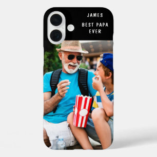 Coques iPhone 16 Plus Meilleur Papa Personnalisé Photo Nom